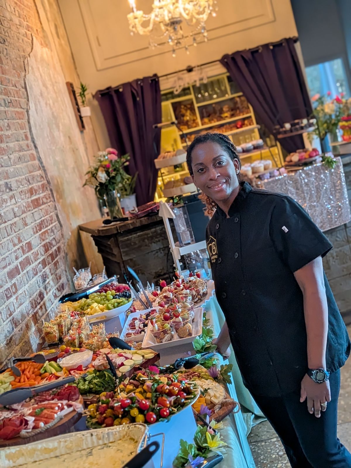 Beautiful holiday catering setup in Wilmington NC